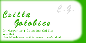 csilla golobics business card